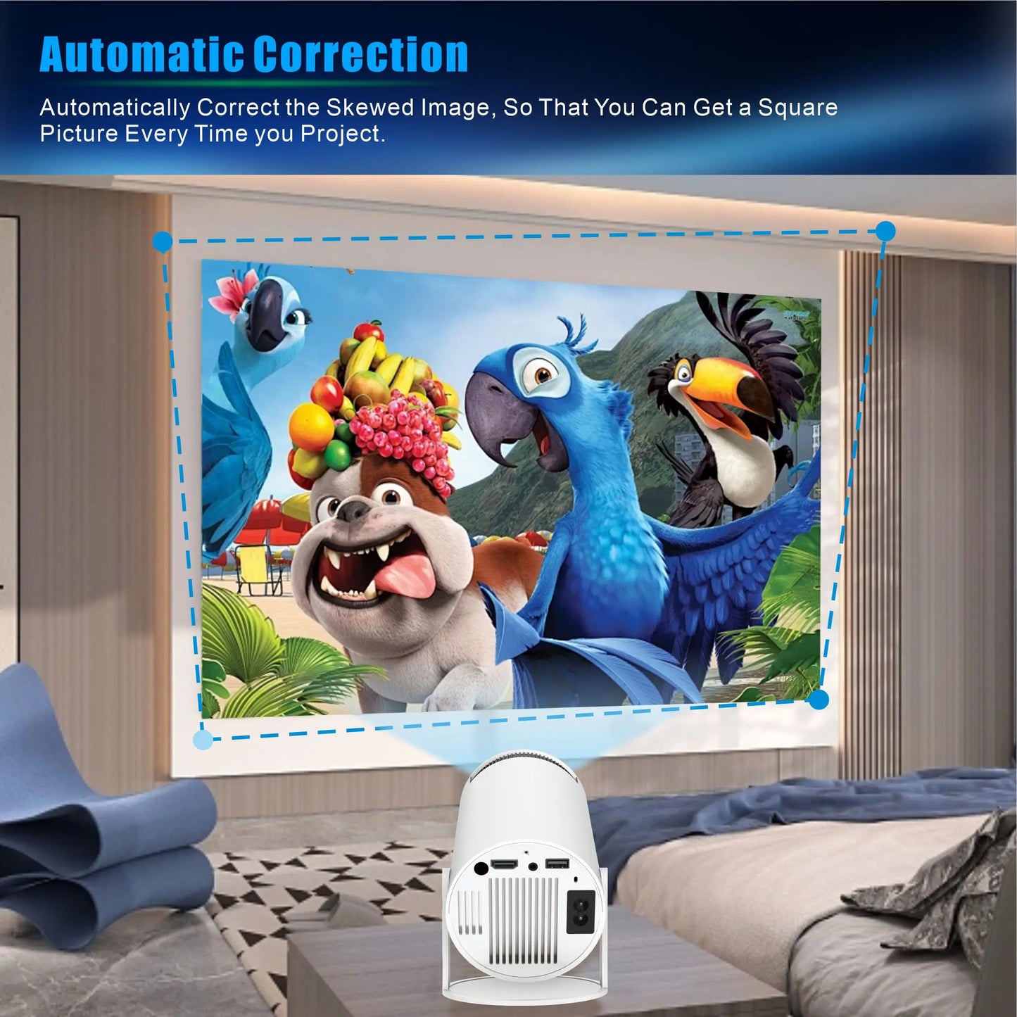 Portable Lcd Smart Projector Auto Chart Mini Home Theater