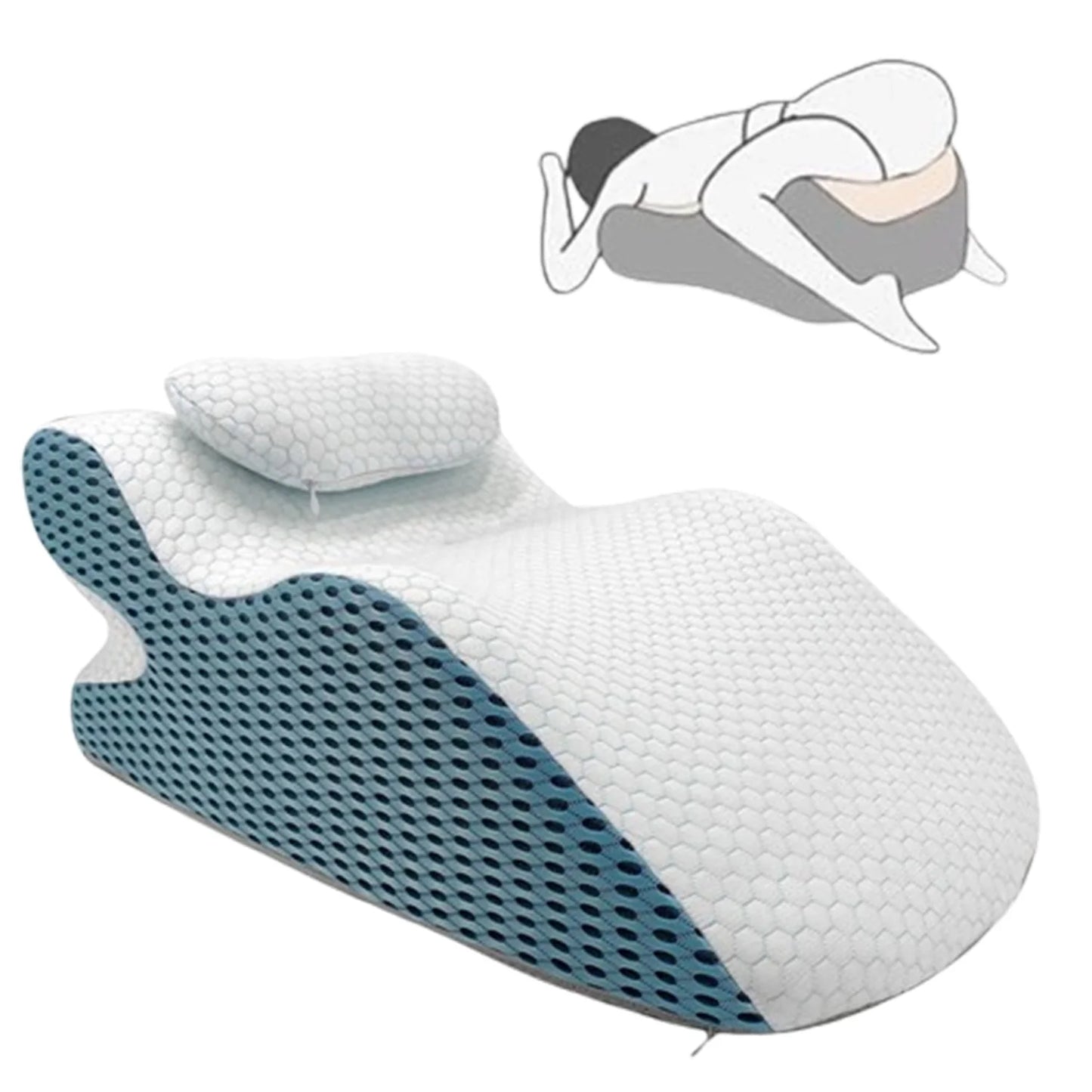 Adult Memory Foam Back Support Pillow Cushion for Sleeping, Wedge Back Pillow