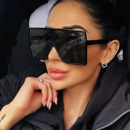 Sunglasses   UV400 Polarized Oversized Square Shield Fashionable Sun Glasses
