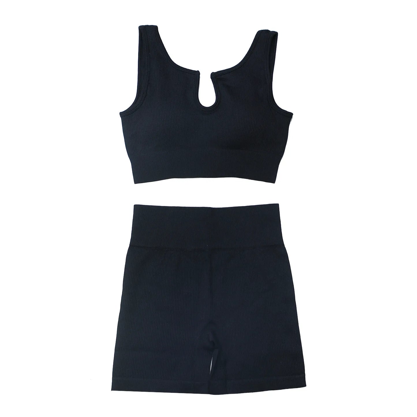 90% Nylon Elastic Sportswear Athletic Workout Set Women Bra Shorts Active Wear