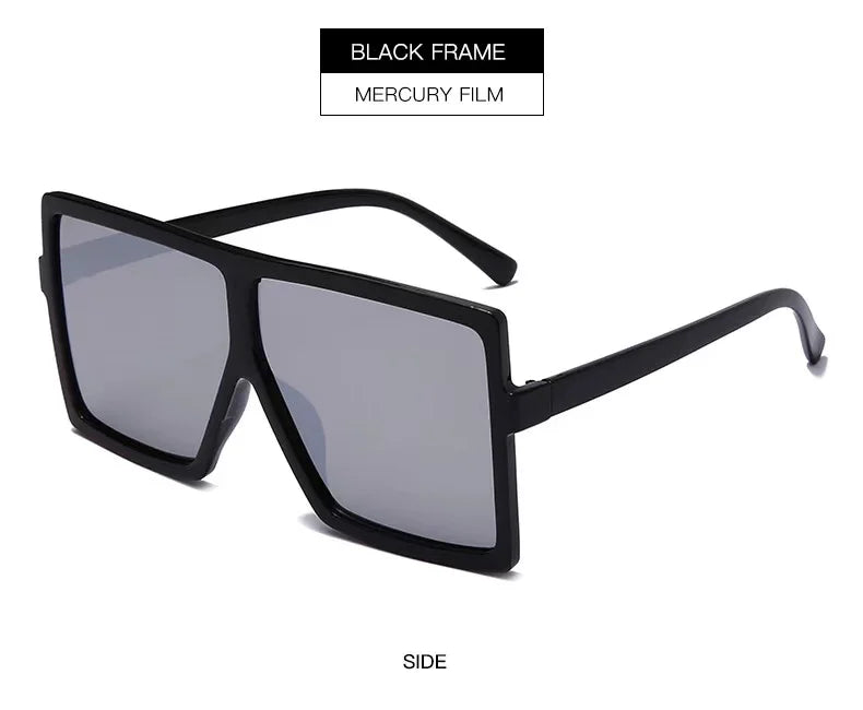 Sunglasses   UV400 Polarized Oversized Square Shield Fashionable Sun Glasses