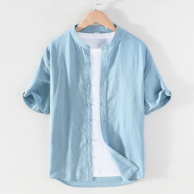 2022 Linen Men Shirts Cotton Men's Shirts Quality Linen Shirt Men