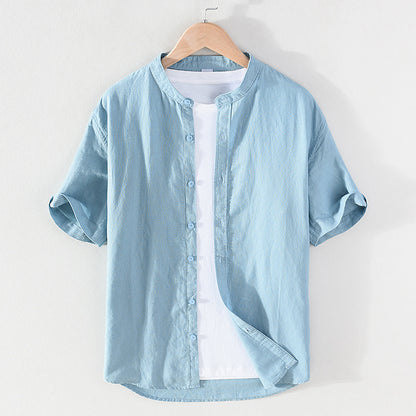 2022 Linen Men Shirts Cotton Men's Shirts Quality Linen Shirt Men