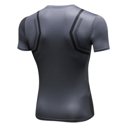 Mens Tights Sports Shirts Athletic Training Dry Fit Muscle Fit T Shirt  Fitness