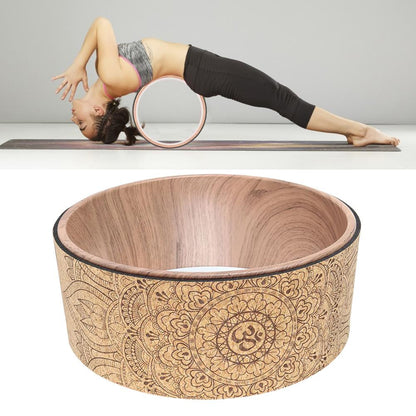 Yoga Wheel Natural Cork Massage Wheel Back Bend Pilates for Yoga Circle