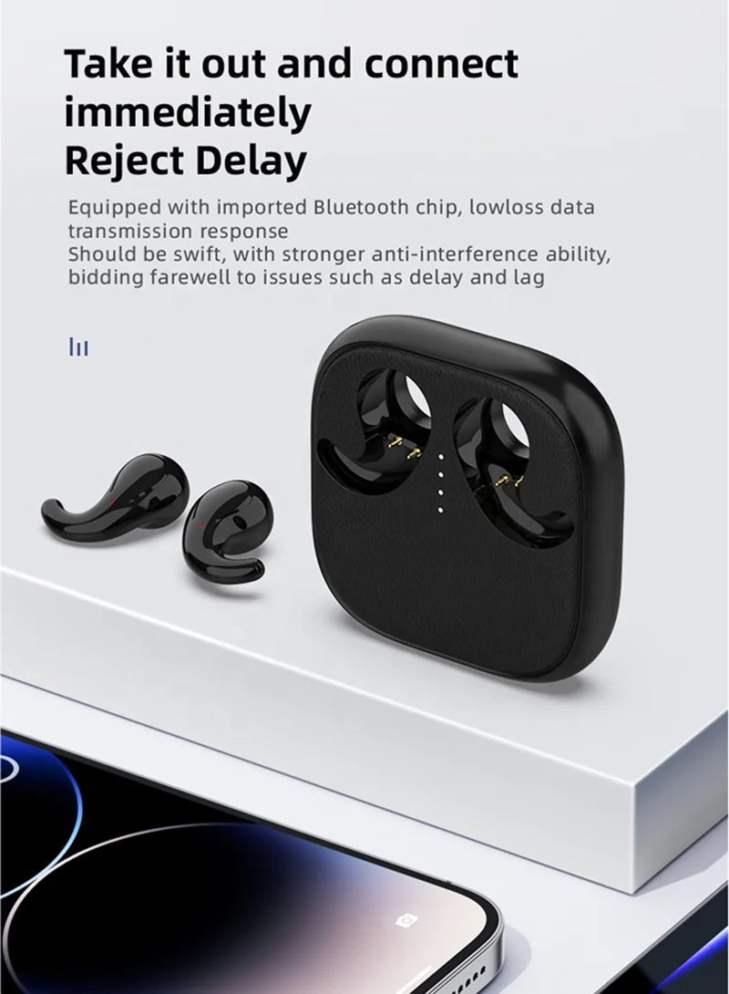 Tws Ture Wireless T70 T 70 Air Bone Conduction Earhook Open in on Ear Clip Gaming Tws Ows Auricular Earbuds Earphone Headphone