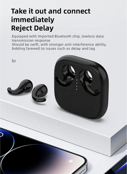 Tws Ture Wireless T70 T 70 Air Bone Conduction Earhook Open in on Ear Clip Gaming Tws Ows Auricular Earbuds Earphone Headphone
