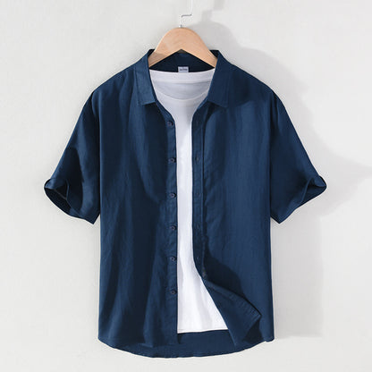 2022 Linen Men Shirts Cotton Men's Shirts Quality Linen Shirt Men