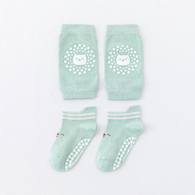 Breathable Baby Knee Pads Non-Slip Anti-Fall Socks