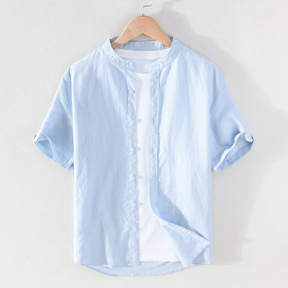 2022 Linen Men Shirts Cotton Men's Shirts Quality Linen Shirt Men
