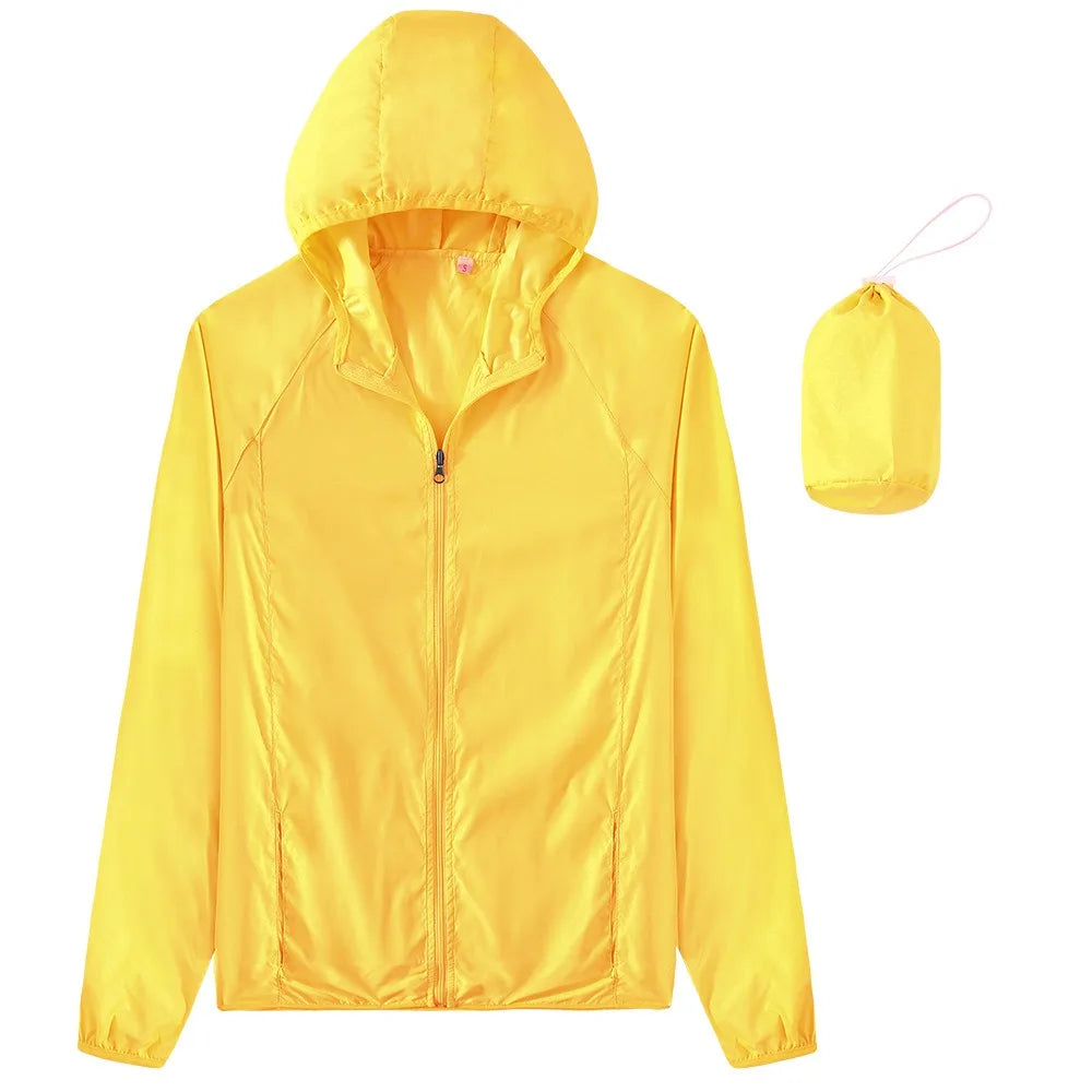 Sport Running Outdoor Hiking Rain Zip Waterproof Unisex Windbreaker Jacket