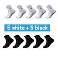 10Pairs High Quality Men Socks Cotton Breathable Sweat-Absorbent Black Socks