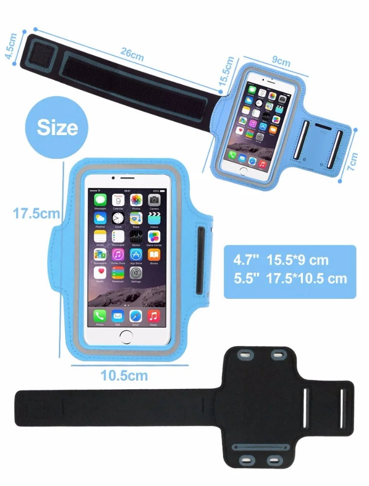 Sports Arm Band Mobile Phone Holder Bag Running Gym Armband Exercise All Phones