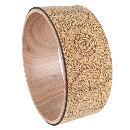 Yoga Wheel Natural Cork Massage Wheel Back Bend Pilates for Yoga Circle