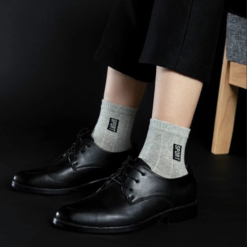 10Pairs High Quality Men Socks Cotton Breathable Sweat-Absorbent Black Socks