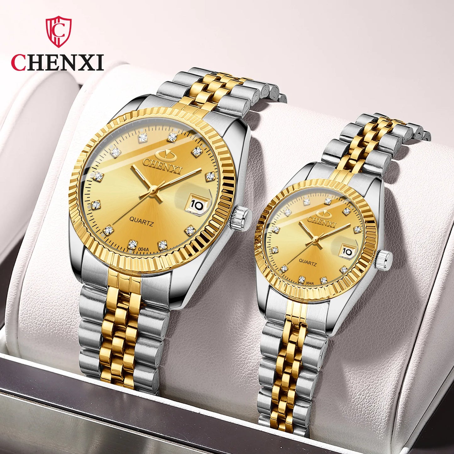 Couples Quartz Stainless Wristwatches