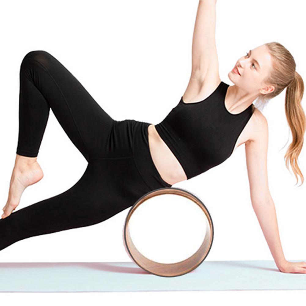 Yoga Wheel Natural Cork Massage Wheel Back Bend Pilates for Yoga Circle