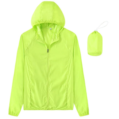 Sport Running Outdoor Hiking Rain Zip Waterproof Unisex Windbreaker Jacket