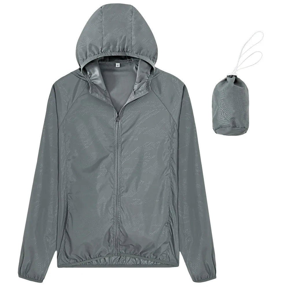 Sport Running Outdoor Hiking Rain Zip Waterproof Unisex Windbreaker Jacket