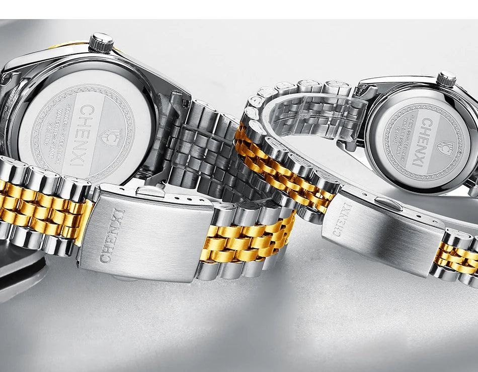 Couples Quartz Stainless Wristwatches
