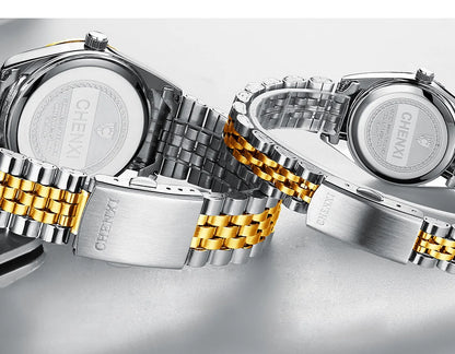 Couples Quartz Stainless Wristwatches