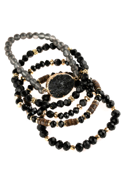 Natural Stone Charm Mixed Beads Bracelets