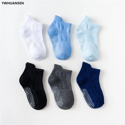 6 Pairs/Lot 0 to 6 Yrs - Low Cut Floor Kid Sock With Rubber Grips Four Season