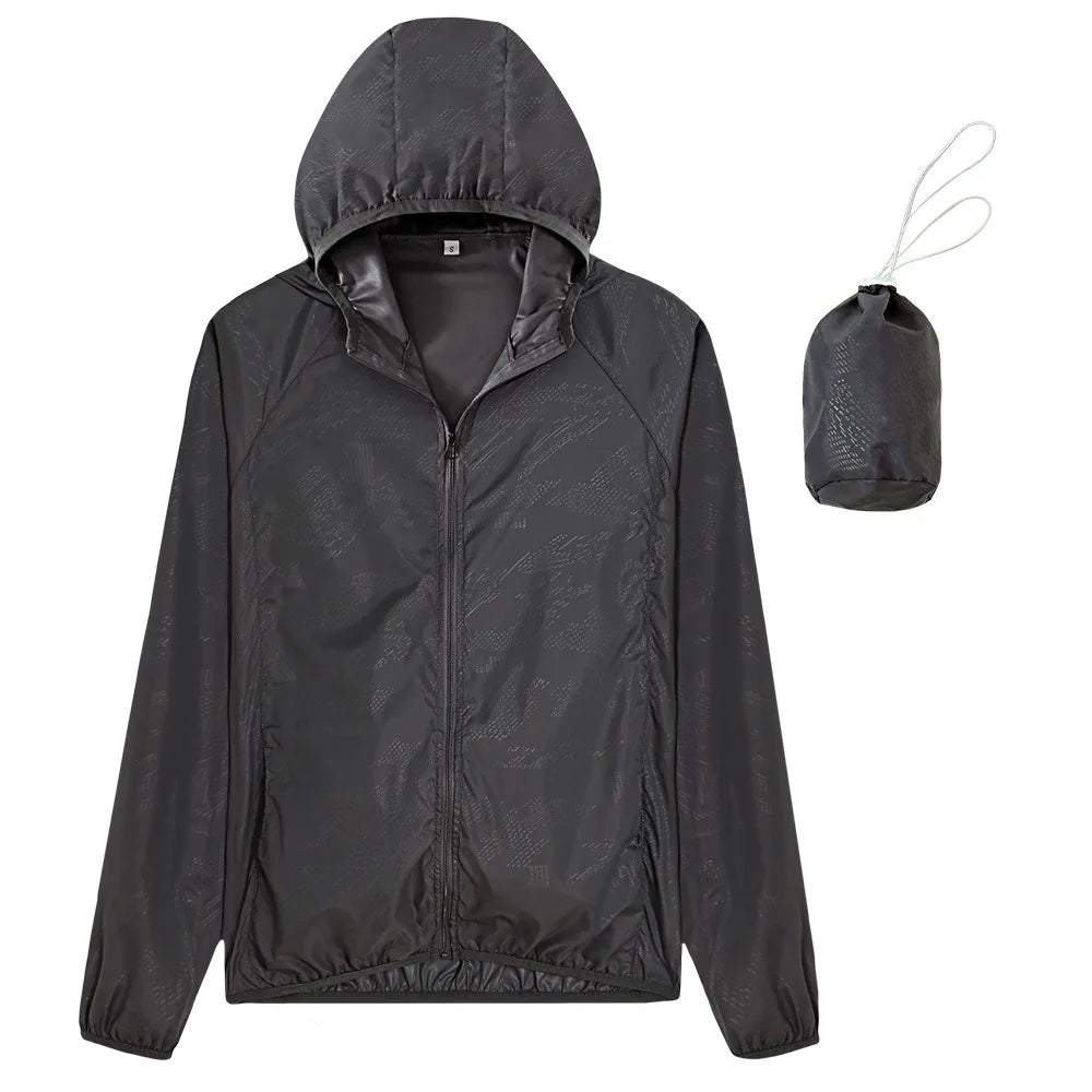Sport Running Outdoor Hiking Rain Zip Waterproof Unisex Windbreaker Jacket