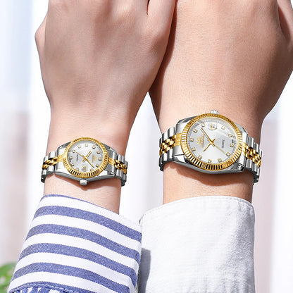 Couples Quartz Stainless Wristwatches