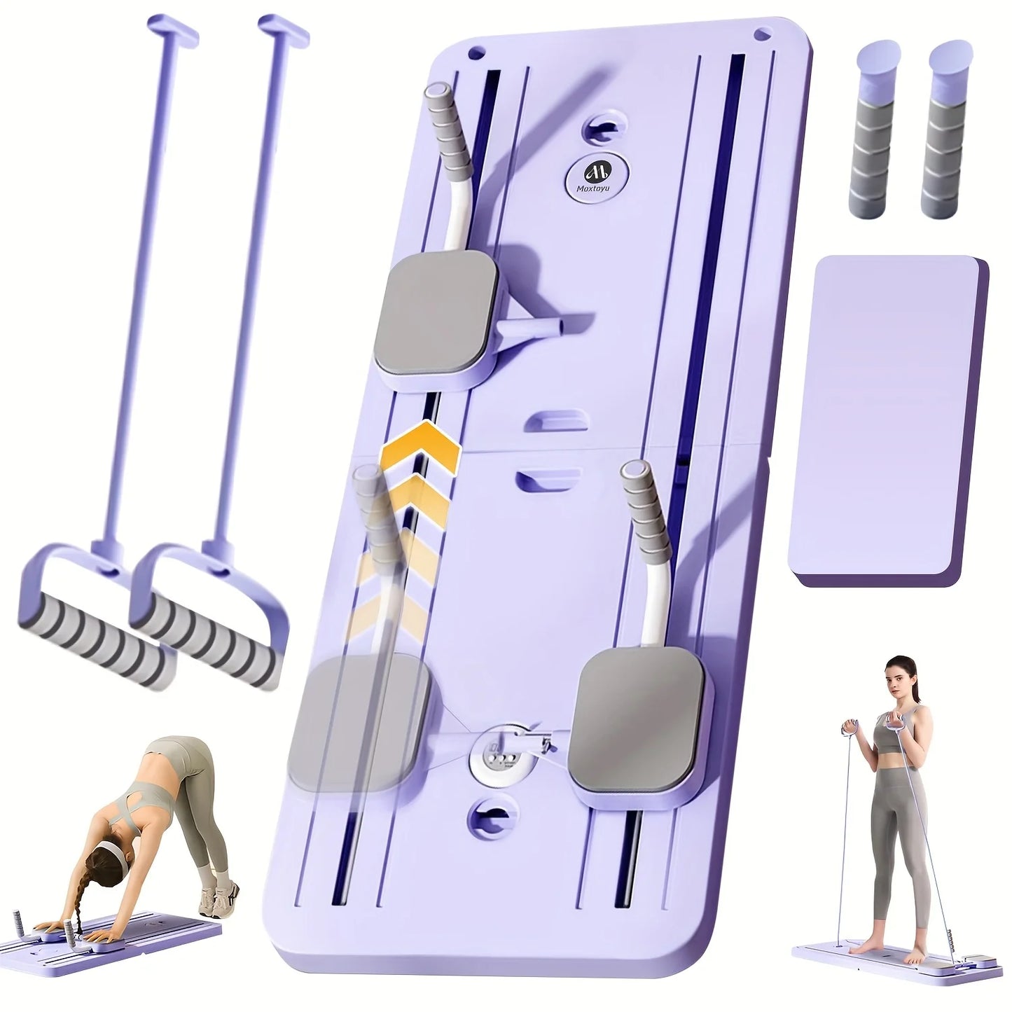 6 in 1 Multi-Purpose Foldable Pilates Reformer Board Set With Timer for home