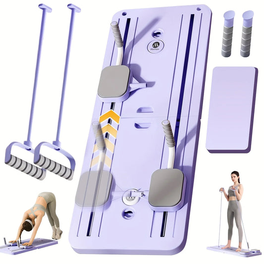 6 in 1 Multi-Purpose Foldable Pilates Reformer Board Set With Timer for home
