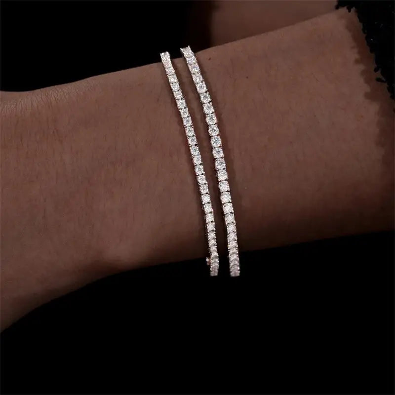 Factory Price Diamond 2mm 2.5mm Tennis Chain 925 Silver