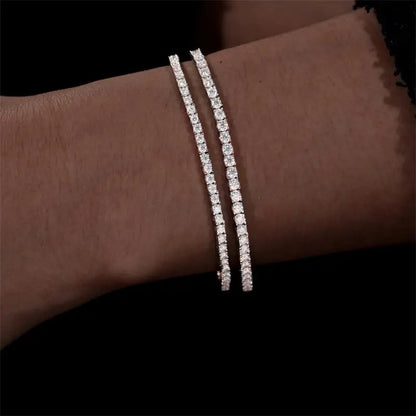 Factory Price Diamond 2mm 2.5mm Tennis Chain 925 Silver