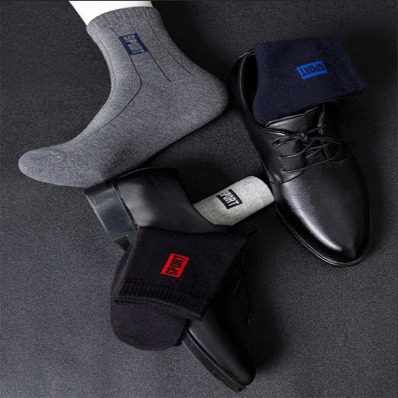 10Pairs High Quality Men Socks Cotton Breathable Sweat-Absorbent Black Socks