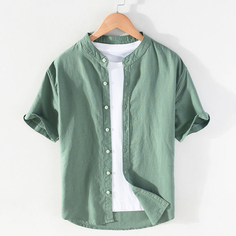 2022 Linen Men Shirts Cotton Men's Shirts Quality Linen Shirt Men