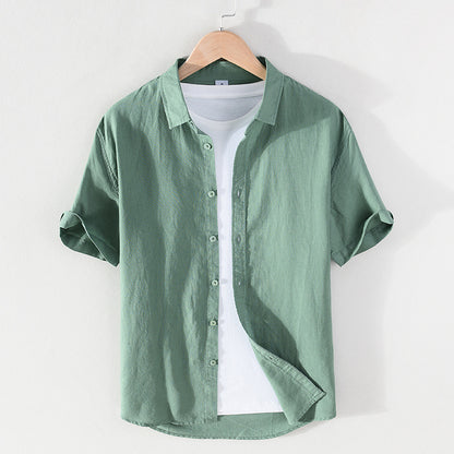2022 Linen Men Shirts Cotton Men's Shirts Quality Linen Shirt Men