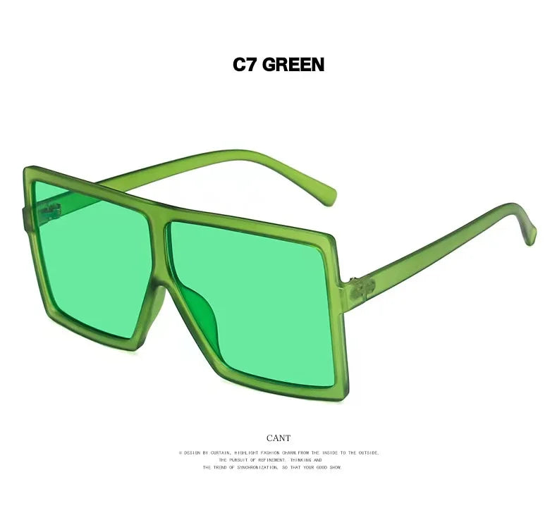 Sunglasses   UV400 Polarized Oversized Square Shield Fashionable Sun Glasses