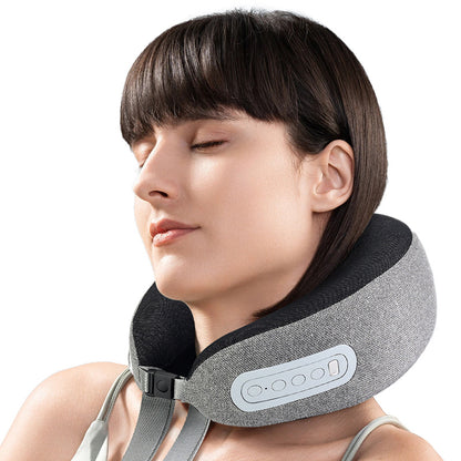Rechargeable Airplane Car Travel Memory Foam Neck Massager for Pain Relief