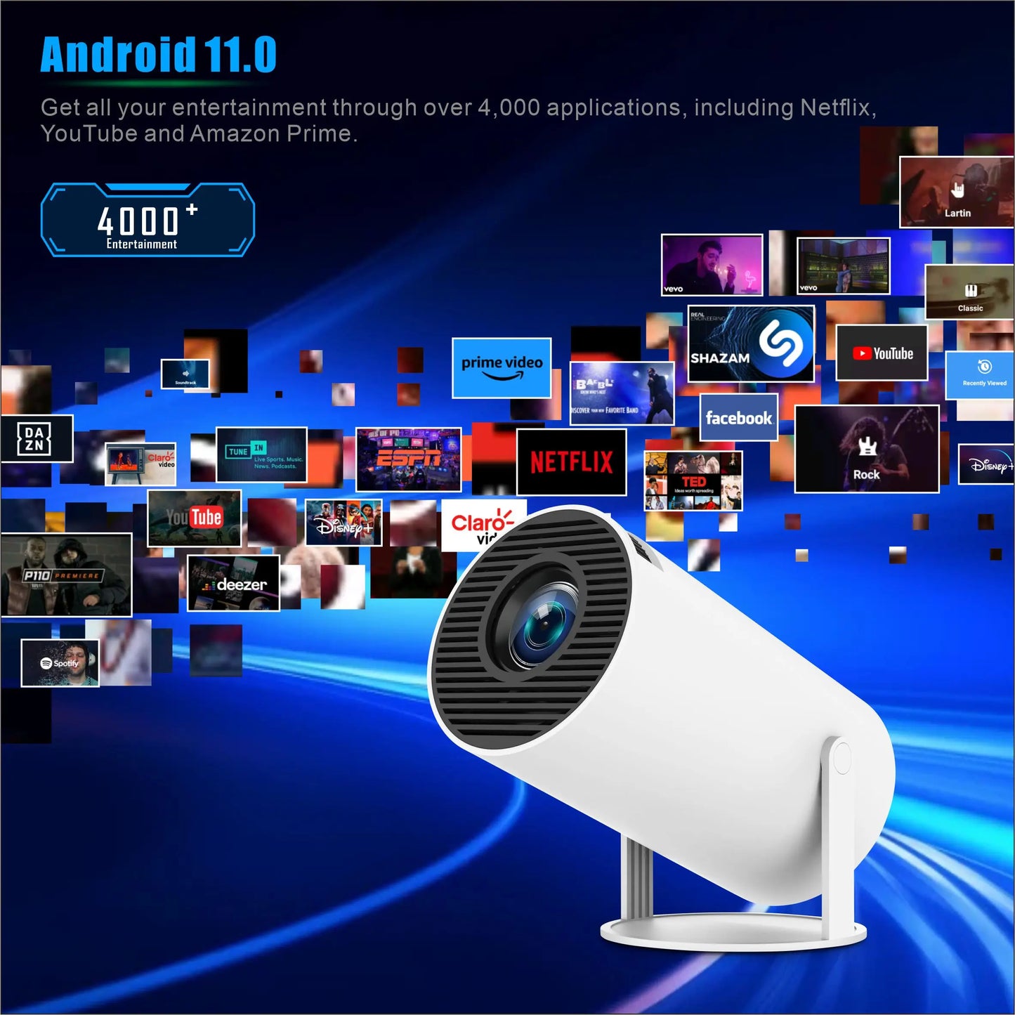 Portable Lcd Smart Projector Auto Chart Mini Home Theater