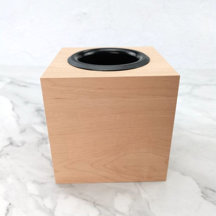 Office Desktop Multi-Function Desk Wooden Pen Holder With Digital LED Clock