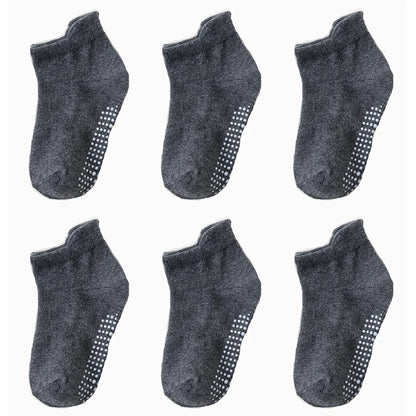 6 Pairs/Lot 0 to 6 Yrs - Low Cut Floor Kid Sock With Rubber Grips Four Season