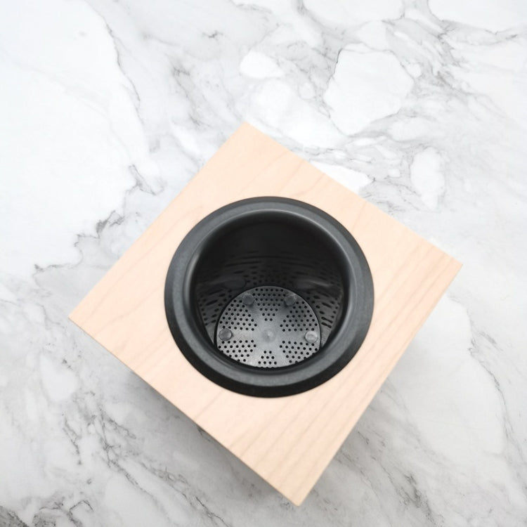 Office Desktop Multi-Function Desk Wooden Pen Holder With Digital LED Clock