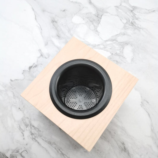 Office Desktop Multi-Function Desk Wooden Pen Holder With Digital LED Clock