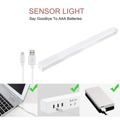 LED Kitchen Light Sensor Under Cabinet Lighting USB Closet Wardrobe LED Lights