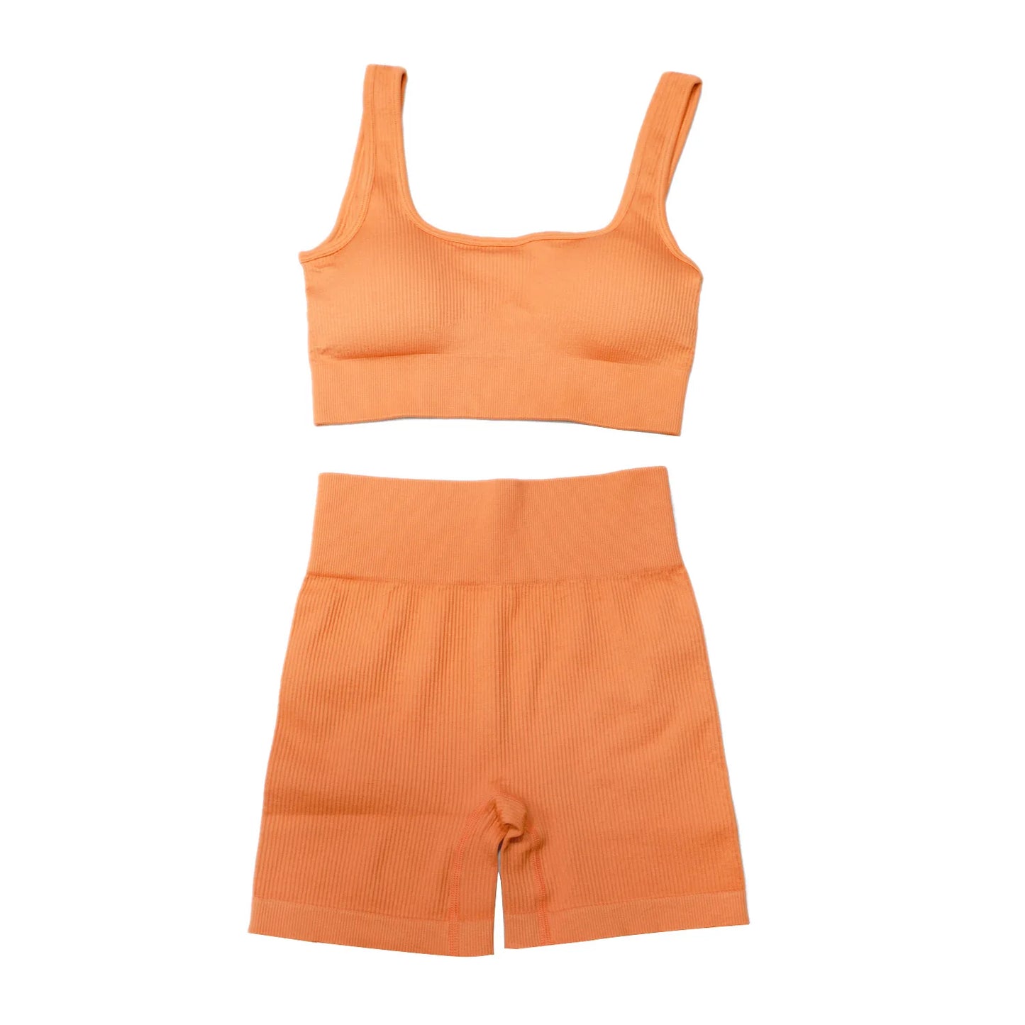 90% Nylon Elastic Sportswear Athletic Workout Set Women Bra Shorts Active Wear