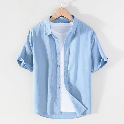 2022 Linen Men Shirts Cotton Men's Shirts Quality Linen Shirt Men