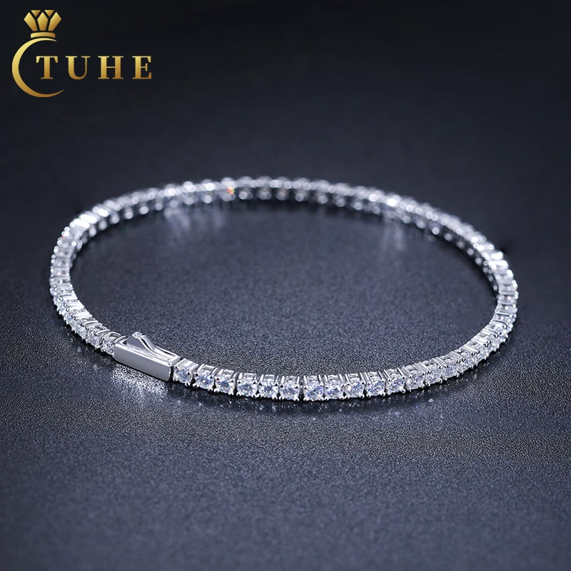 Factory Price Diamond 2mm 2.5mm Tennis Chain 925 Silver