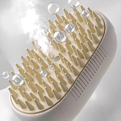 3-In-1 Self Cleaning Anti-Static Rechargeable Pet Grooming Brush Bath