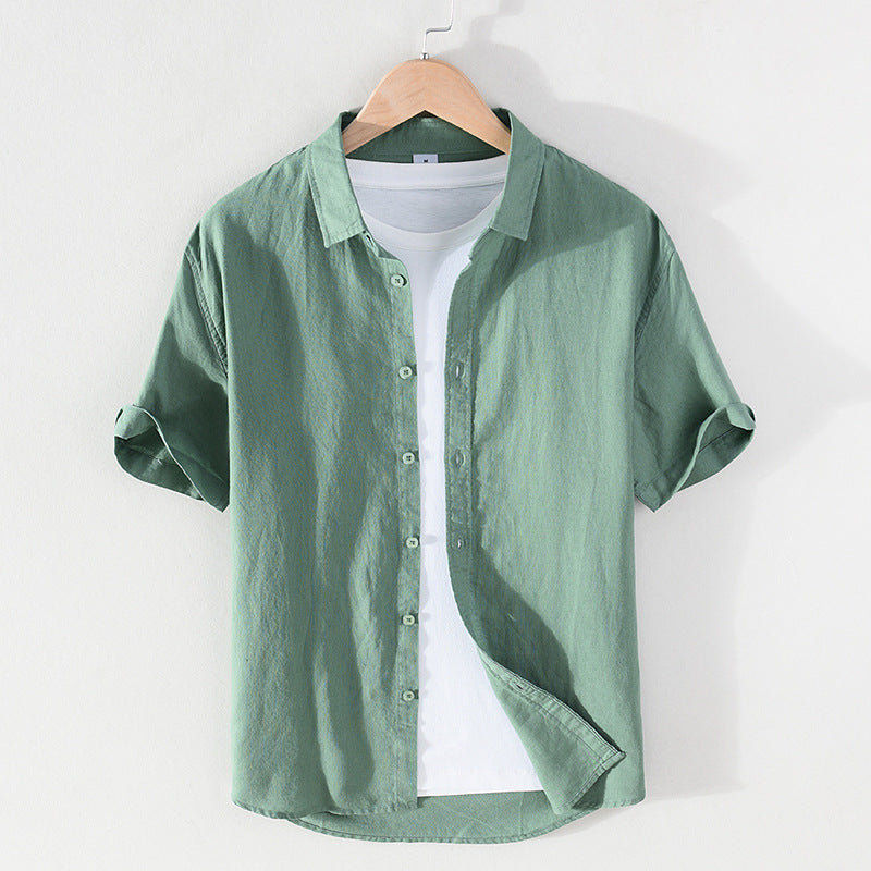 2022 Linen Men Shirts Cotton Men's Shirts Quality Linen Shirt Men