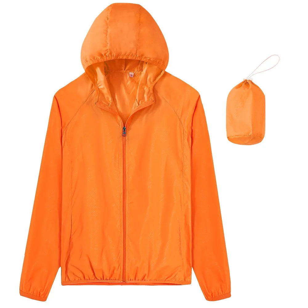 Sport Running Outdoor Hiking Rain Zip Waterproof Unisex Windbreaker Jacket